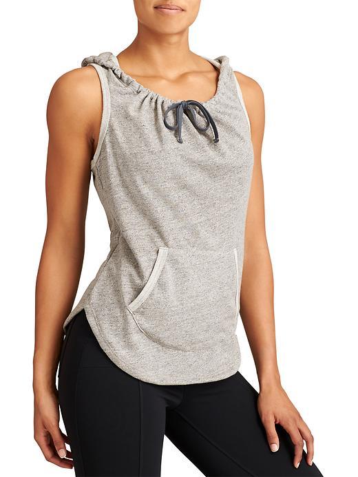 Athleta Womens Hoodie Kanga Tank Size L - Grey Heather
