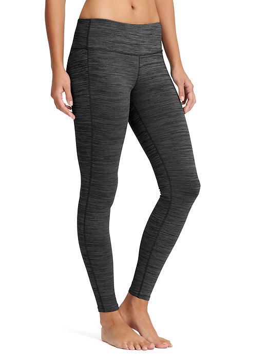 Athleta Womens High Rise Chaturanga Tight Spacedye Size L Tall - Black