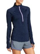 Athleta Womens Running Wild Half Zip Size L - Navy