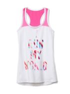 Athleta Mesh Chi Rules Tank Size L/12 - White/warm Watercolor