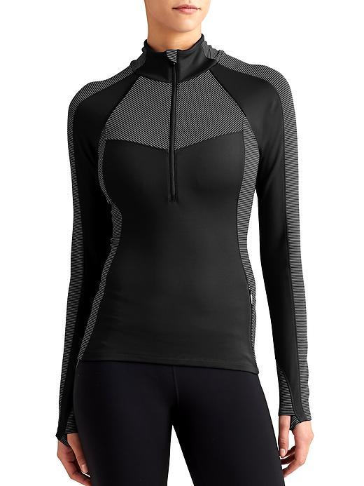 Athleta Womens Spotlight Half Zip Size L - Black