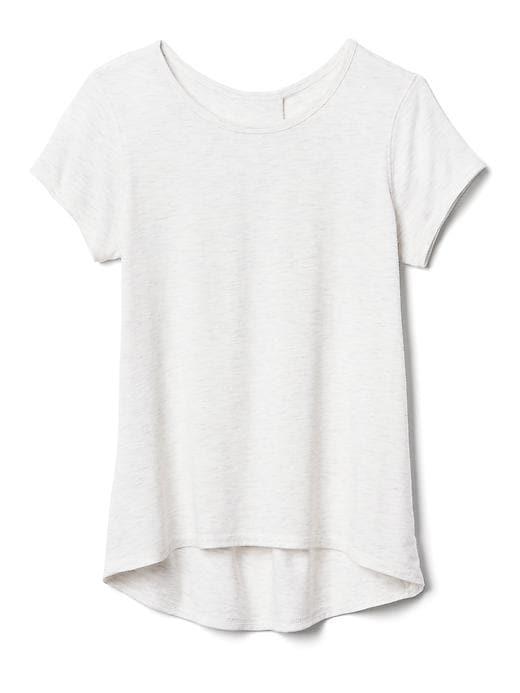Athleta Big Plans Tee Size L/12 - Light Grey Heather