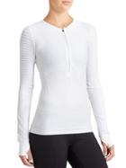 Athleta Womens Union Seamless Top Size L - White