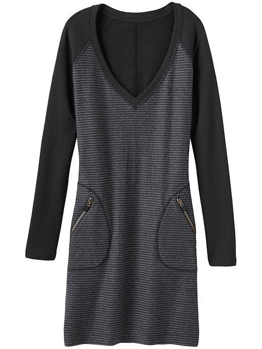 Athleta Womens Stripe Enchanted Dress Size Xs - Black