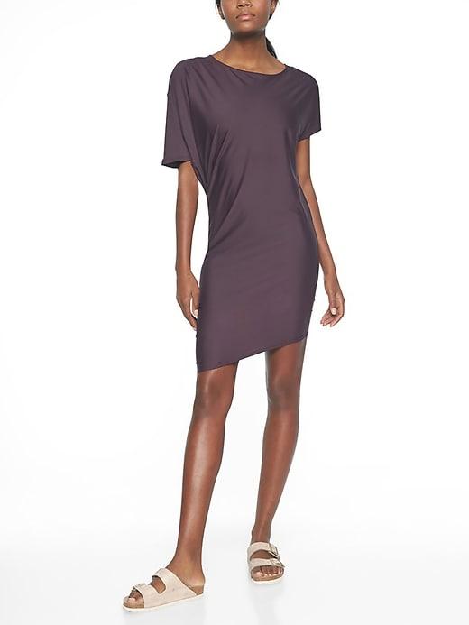 Athleta Womens Sunlover Hilo Upf Dress Wild Raisin Size M