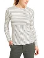 Athleta Womens Stripe Madison Ave Top Size L - Black/dove Stripe