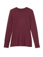 Athleta Womens Take The Heat Top Stripe Size L - Chianti/red Delicious