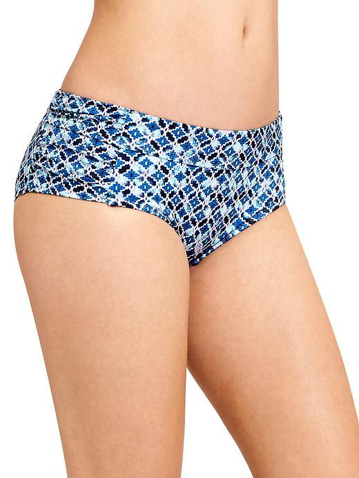 Athleta Womens Aqualuxe Print Dolphin Short Size L - Blue Tile
