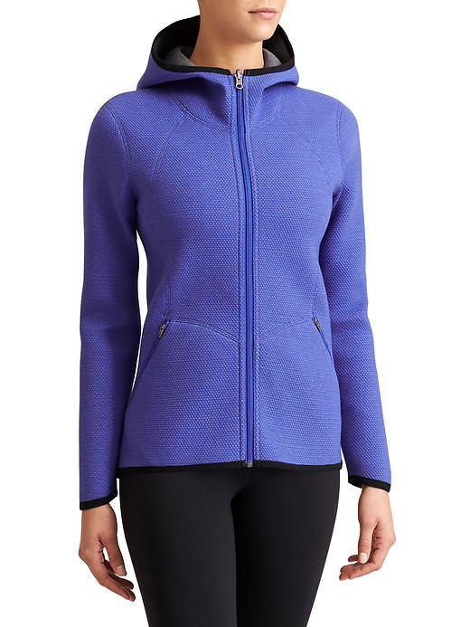 Athleta Womens Reversible Incline Jacket Size L - Capri Blue/charcoal Heather
