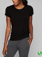 Athleta Womens Ultimate Side Knot Tee Size L - Black