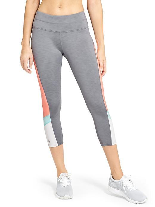 Athleta Womens Colorblock Sonar Capri Size L - Grey Heather