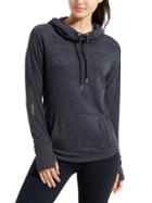 Athleta Womens Techie Sweat Hoodie Size L Tall - Flint Grey Heather