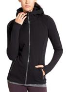 Athleta Womens Luxe Stronger Hoodie Size L - Black