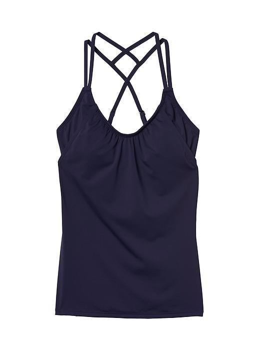 Athleta Womens Hang Loose Tankini Size L - Dress Blue