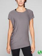 Athleta Womens Threadlight Relaxed Tee Size L - Silver Bells