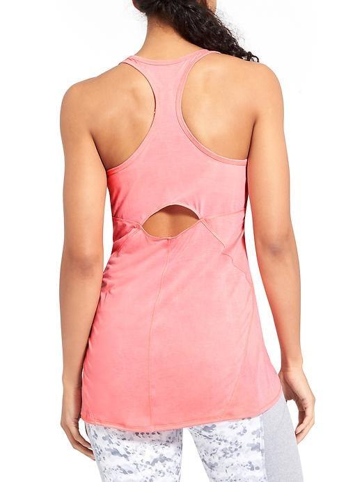 Athleta Womens Cutout Repetition Tank Size L - Lotus Lady Neon
