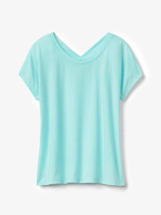 Athleta Womens Studio Tee Size L/12 - Beach Glass Heather