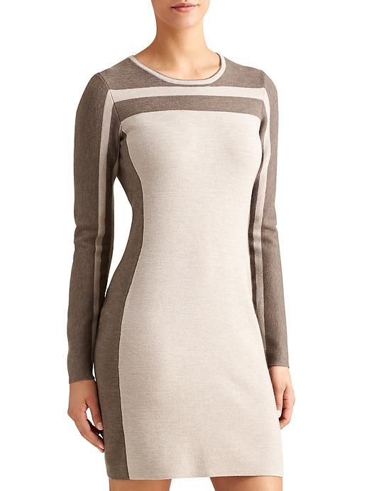 Athleta Womens Boreal Sweater Dress Size L - Foxtail Taupe Heather