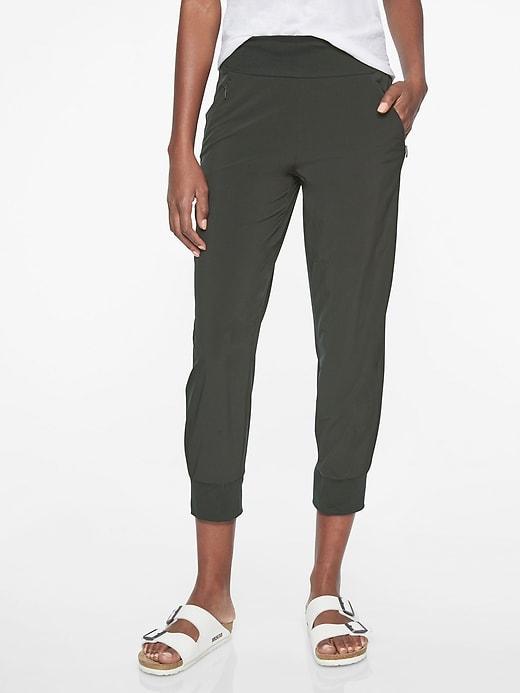 Athleta Womens Soho Cropped Jogger Black Olive Size 4