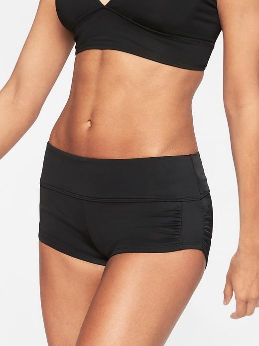 Athleta Womens Shirred Short Black Size Xl