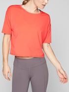 Athleta Womens Studio Crop Tee Fire Coral Size 2x