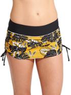 Athleta Womens Bali Batik Scrunch Skirt Size S - Marigold