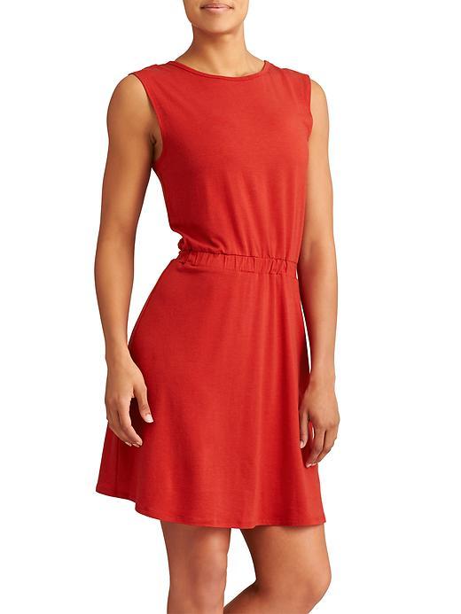 Athleta Womens Lively Dress Size L Tall - Saffron Red