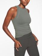 Athleta Womens Fearless Crop Tank Herb Olive Size Xs