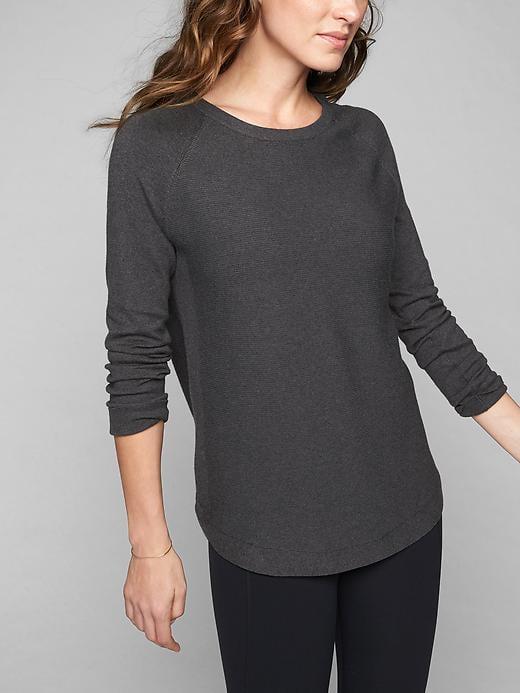 Athleta Womens Daybreak Cya Sweater Size L - Charcoal Heather