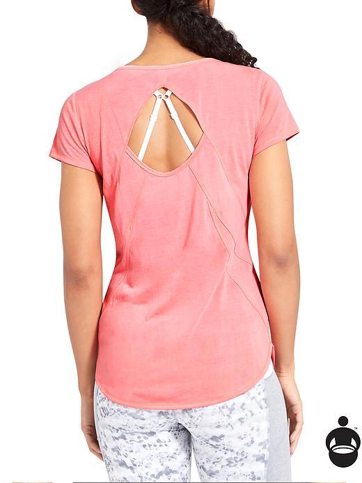 Athleta Womens Repetition Tee Size S - Lotus Lady Neon