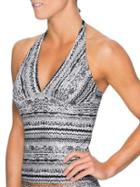 Athleta Womens La Mesa Halter Tankini Size Xs - Black Multi