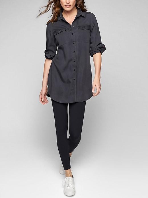 Athleta Womens Tencel Town Dress Dark Grey Size Xl