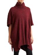 Athleta Womens Passage Sweater Poncho Size L/xl - Chianti Donegal