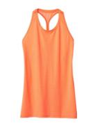 Athleta Womens High Neck Dot Mesh Chi Tank Size L - Ember Orange