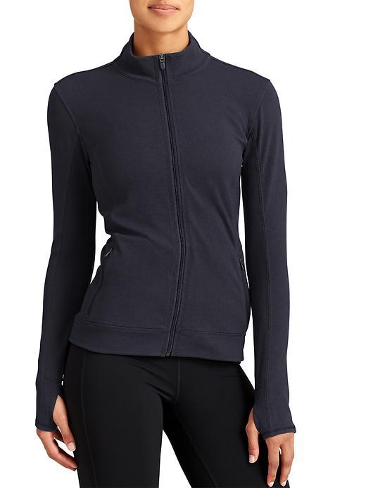 Athleta Womens Piqu Vitalize Jacket Size L - Navy