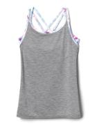 Athleta Upbeat 2 In 1 Tank Size L/12 - Grey Heather