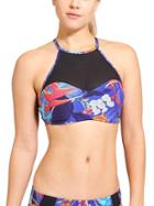 Athleta Womens Lucia Mesh Bikini Size L - Multi Print