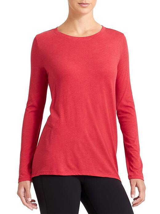 Athleta Womens Transcend Top Size L Tall - Red Delicious Heather