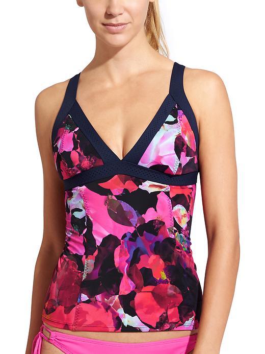 Athleta Womens Red Mystique Tankini Size L - Saffron Red