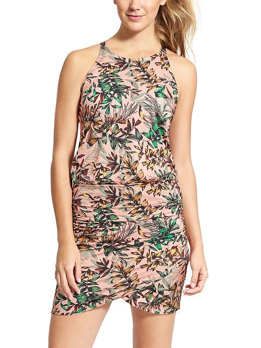 Athleta Womens Estuary Aqualuxe Swim Dress Size L - Floral