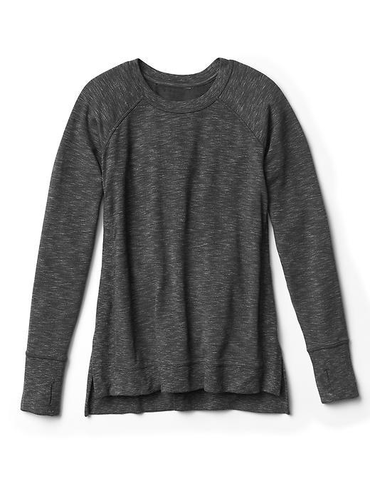 Athleta Womens Studio Side Slit Cya Sweatshirt Size L - Charcoal Heather