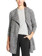 Athleta Womens Wildwood Sweater Coat Size L - Grey Heather Marl