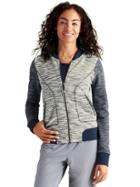 Athleta Slub Bombtastic Jacket - Dress Blue Heather