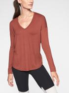 Athleta Womens Cloudlight Relaxed Top Havana Brown Size Xxs