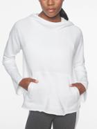 Athleta Womens French Terry Pique Hoodie Bright White Size Xs