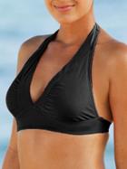 Athleta Womens Shirrendipity Halter Bikini Top Size M - Black