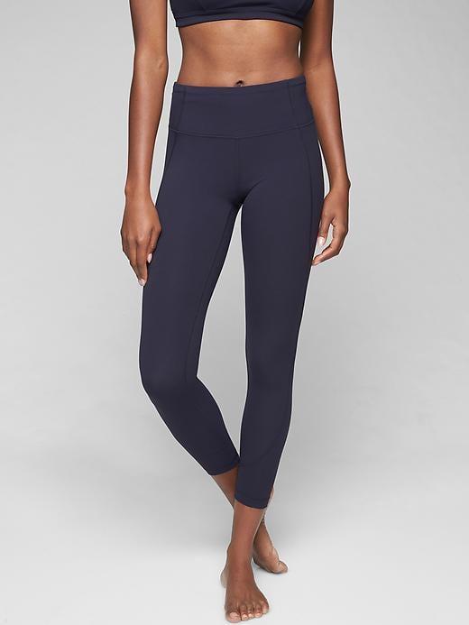 Athleta Womens Salutation 7/8 Ankle Tight Size M Petite - Navy