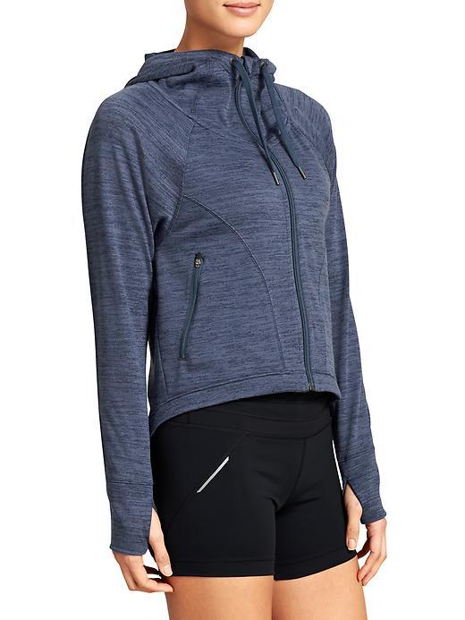 Athleta Womens Techie Sweat Anorak Size L - Navy Heather