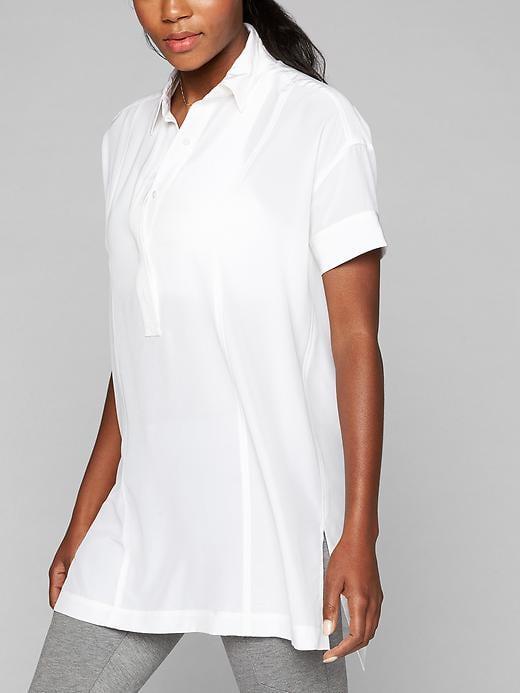 Athleta Womens Silk Popover Tunic Size L - Sea Salt