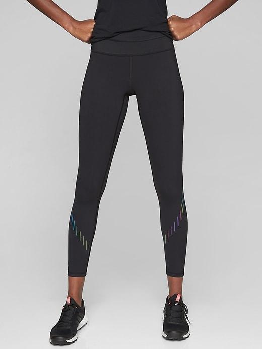 Athleta Womens Spectrum Sonar 7/8 Tight Black Size M